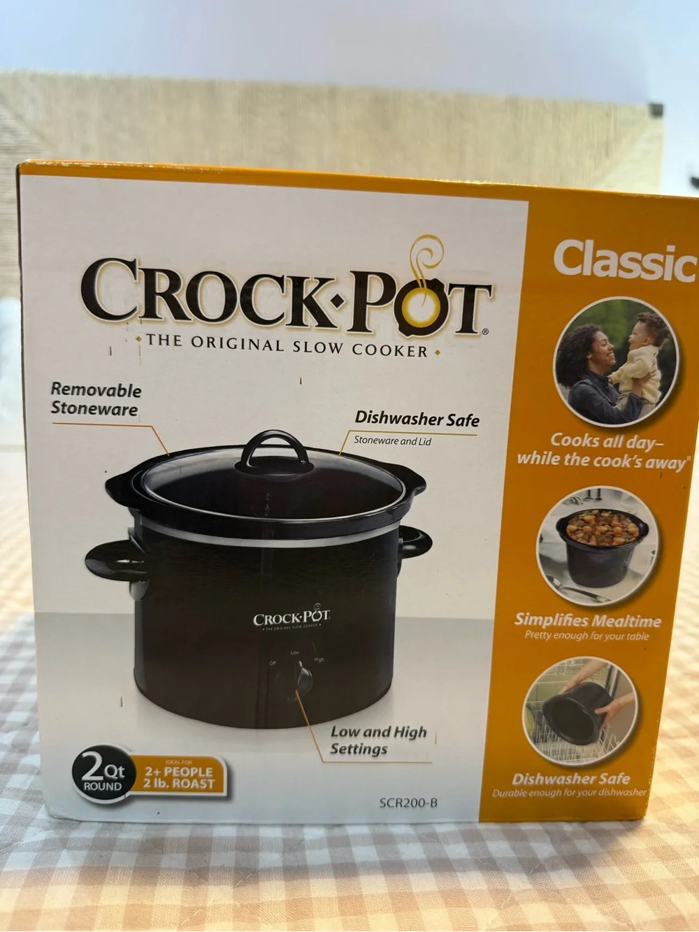 Crock-Pot Classic 2 Qt Slow Cooker SCR200-B Black Brand New Sealed Box
